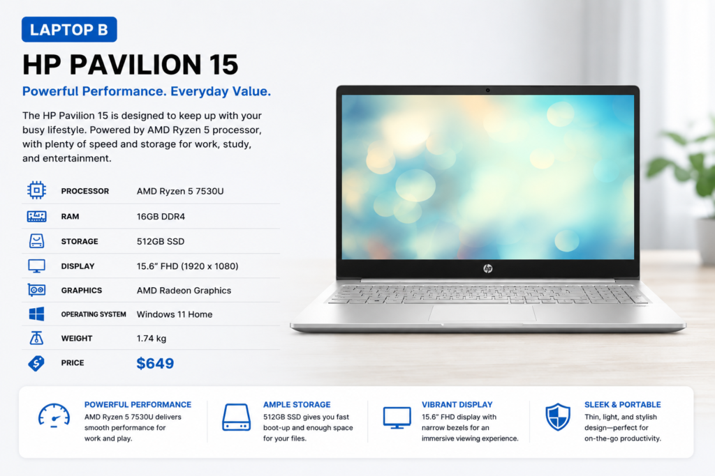Laptop A vs Laptop B